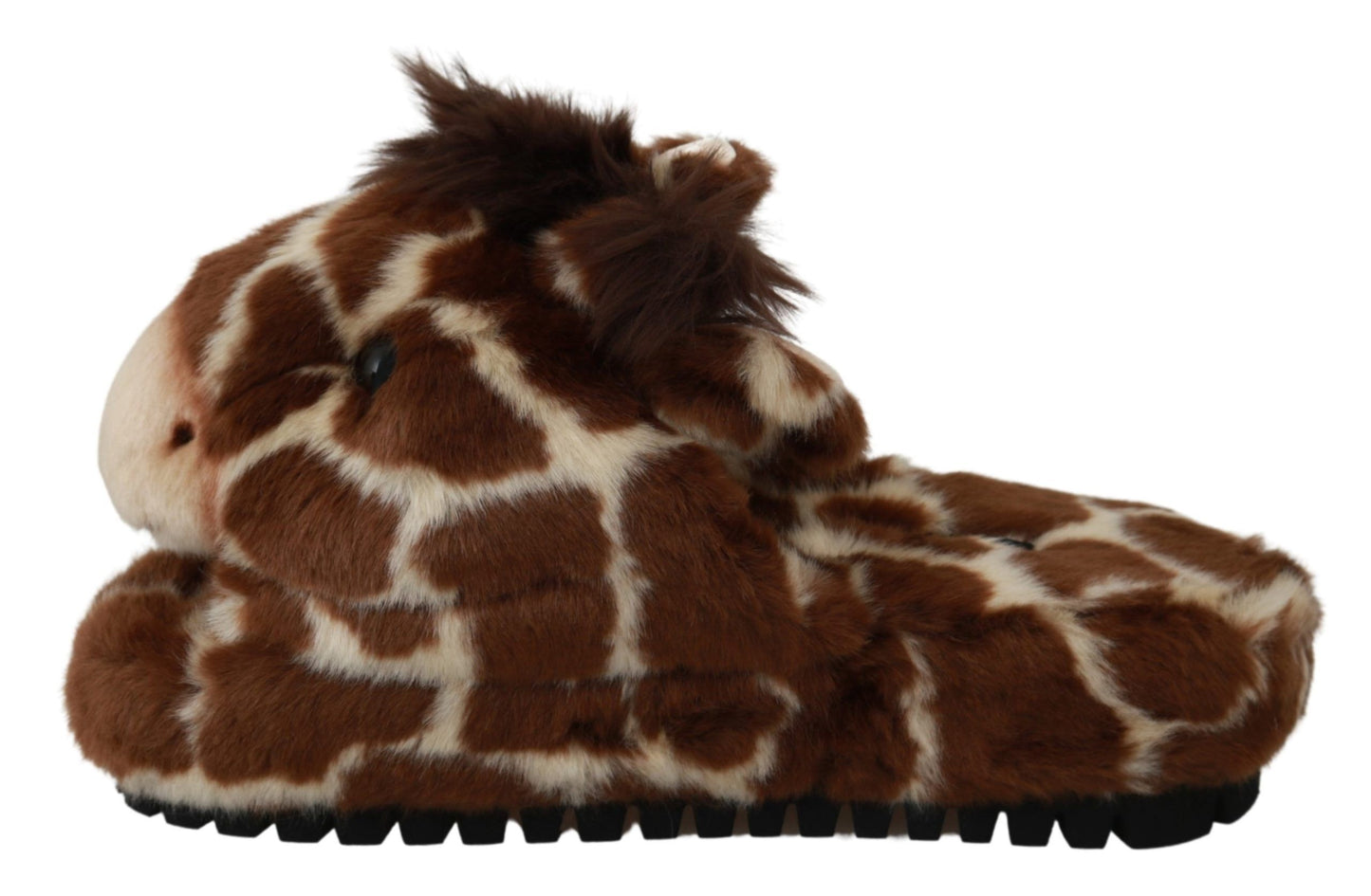 Dolce & Gabbana Elegant Giraffe Pattern Slides for Sophisticated Comfort