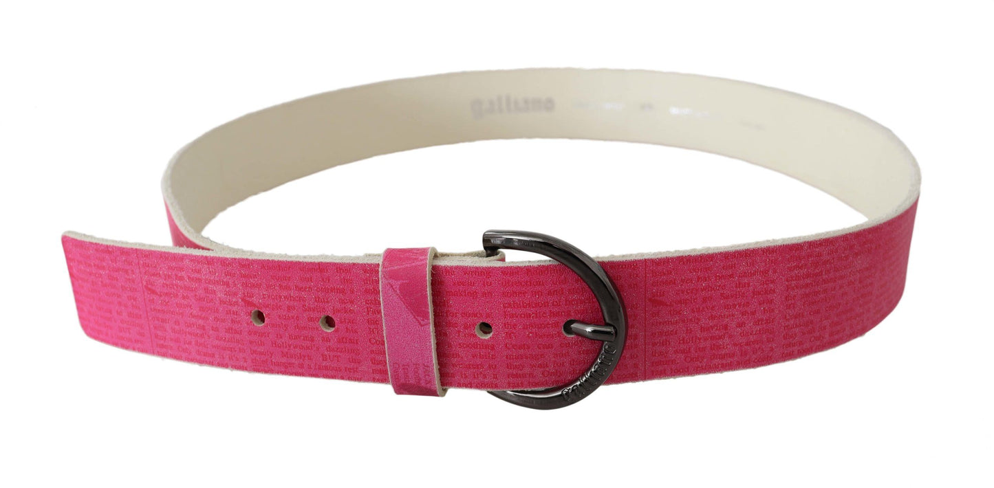 John Galliano Elegant Pink Leather Fashion Belt