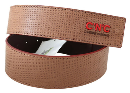 Costume National Elegant Beige Leather Fashion Belt