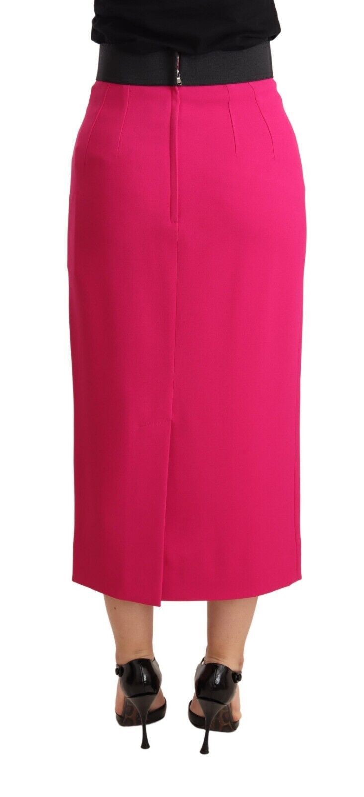 Dolce & Gabbana Elegant High-Waisted Pencil Skirt in Pink