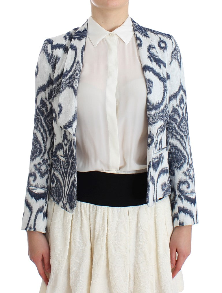 Christian Pellizzari Elegant Two-Tone Blue Short Blazer