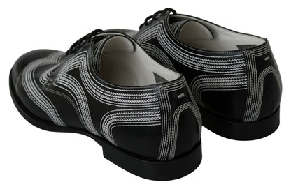 Dolce & Gabbana Elegant Black and White Derby Shoes