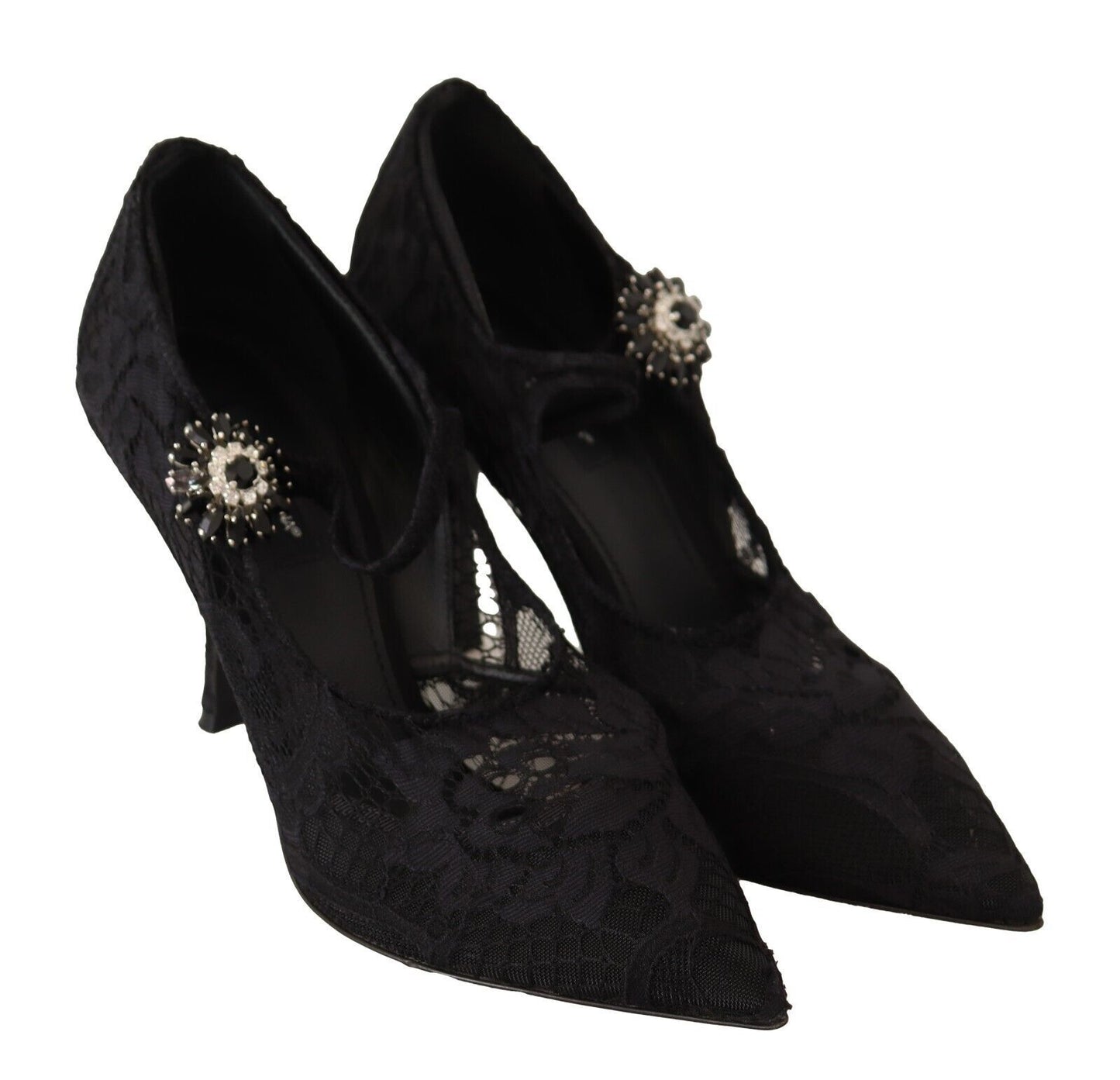 Dolce & Gabbana Elegant Black Lace Stiletto Pumps