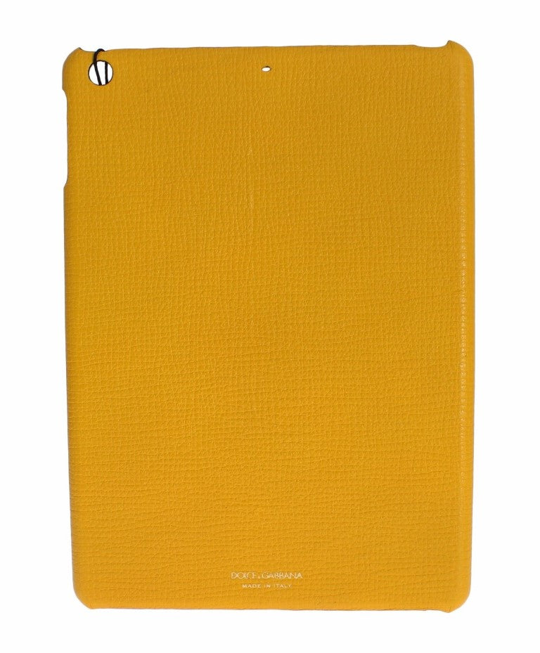 Dolce & Gabbana Chic Yellow Leather Tablet Case