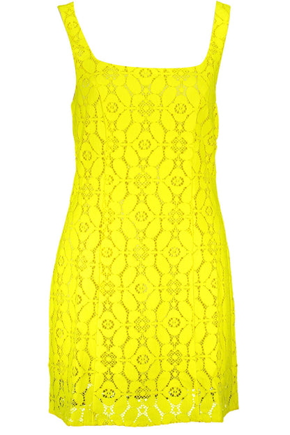 Desigual Yellow Polyester Women Sleeveless Dress