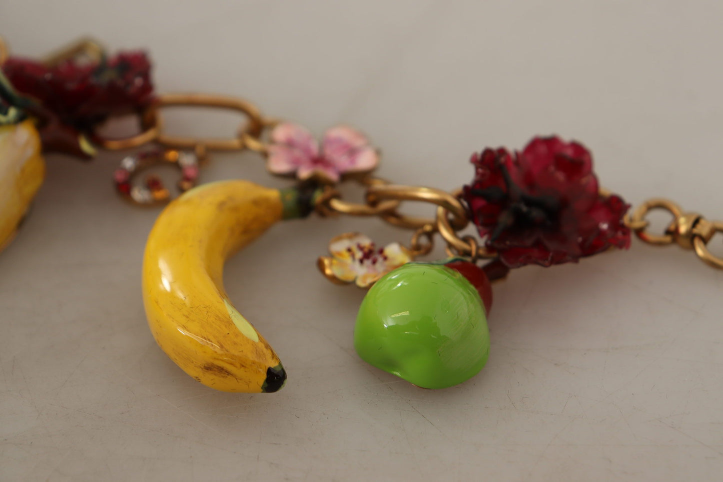 Dolce & Gabbana Chic Gold Statement Sicily Fruit Necklace