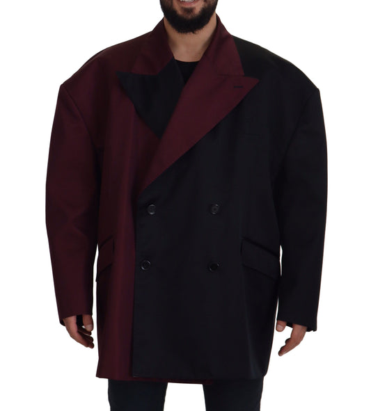 Dolce & Gabbana Elegant Bordeaux Double-Breasted Jacket