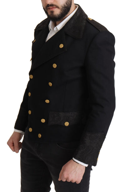 Dolce & Gabbana Elegant Black Double Breasted Jacket