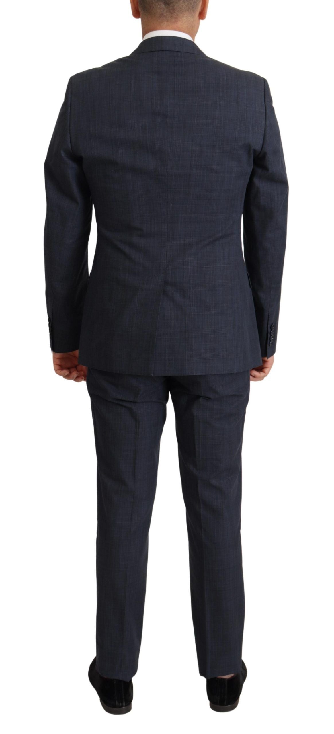 Dolce & Gabbana Elegant Dark Blue Cotton Three Piece Martini Suit