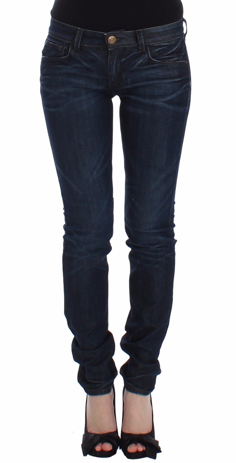 Ermanno Scervino Chic Dark Blue Skinny Jeans