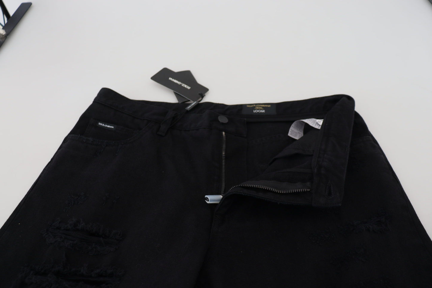 Dolce & Gabbana Elegant Black Loose Fit Italian Jeans