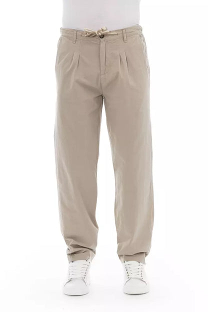 Baldinini Trend Beige Cotton Men Chino Pants