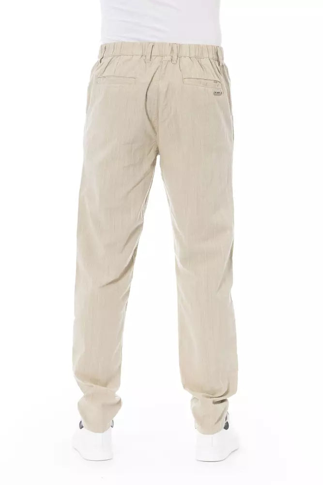 Baldinini Trend Beige Cotton Men Chino Pants