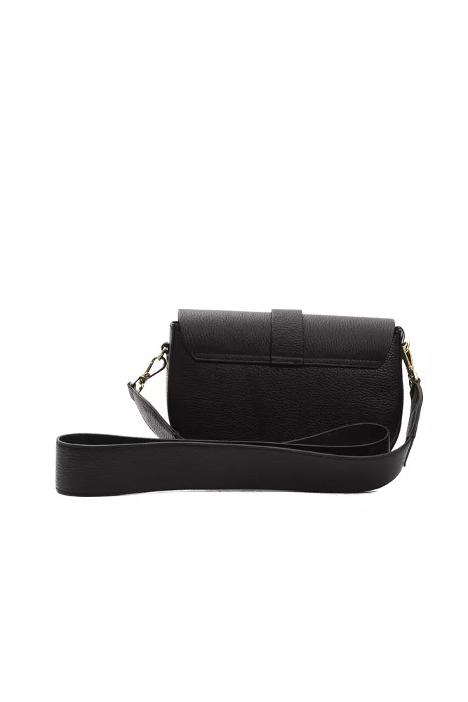 Pompei Donatella Black Leather Women Crossbody Bag