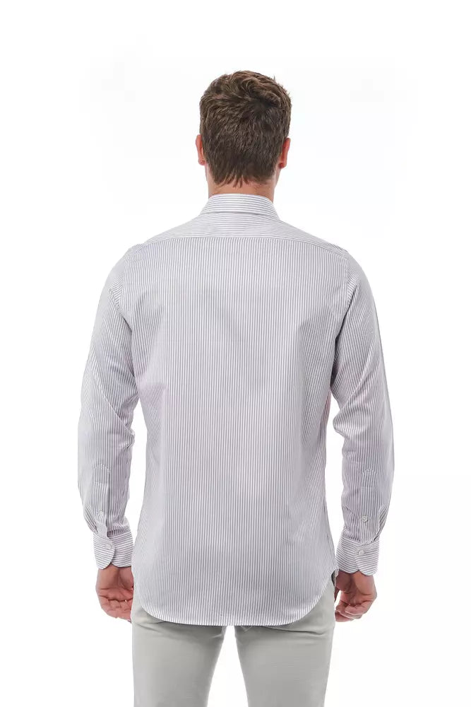 Bagutta White Cotton Men Shirt