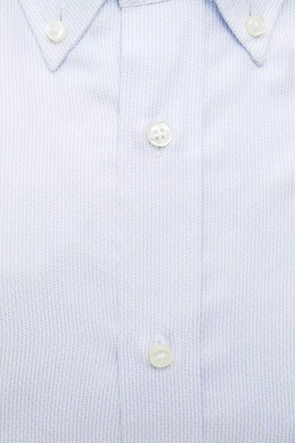 Robert Friedman Light Blue Cotton Men Shirt