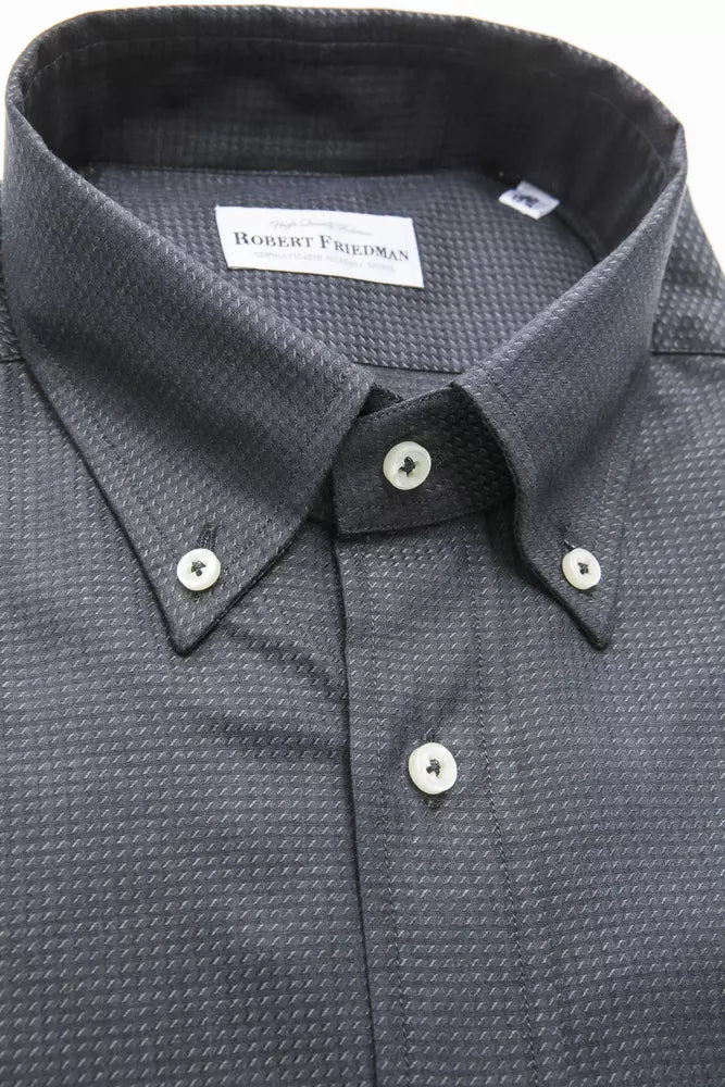 Robert Friedman Green Cotton Men Shirt