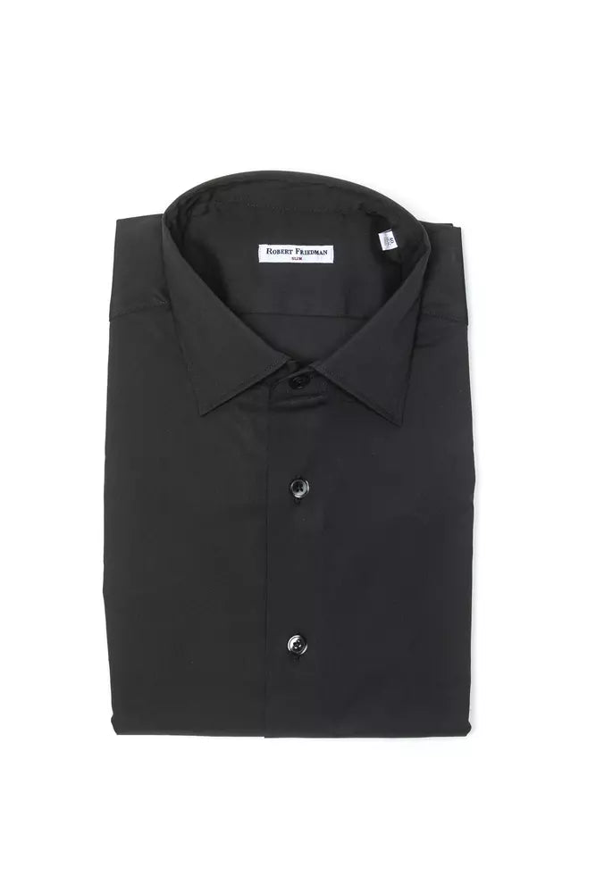 Robert Friedman Gray Cotton Men Shirt