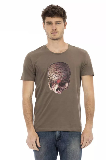 Trussardi Action Brown Cotton Men T-Shirt