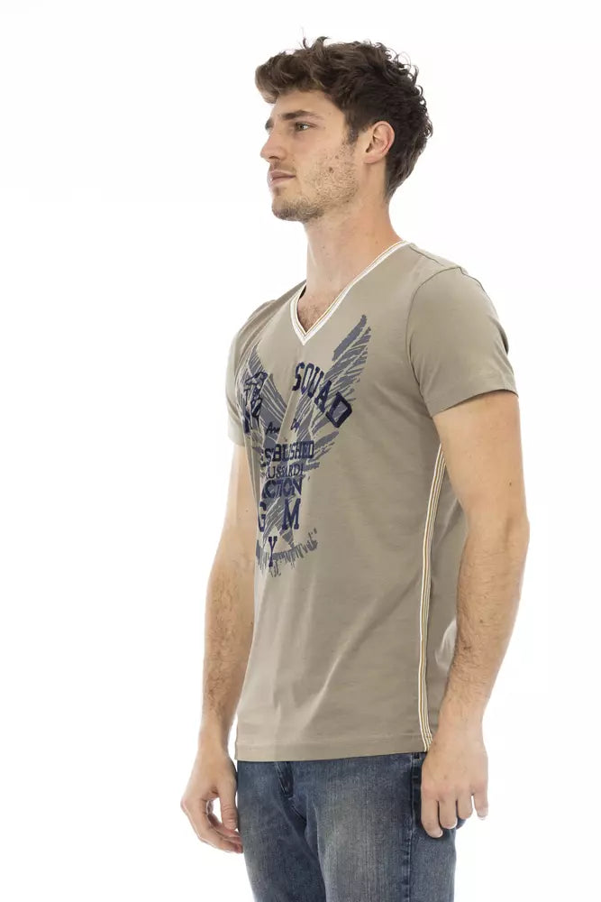 Trussardi Action Green Cotton Men T-Shirt