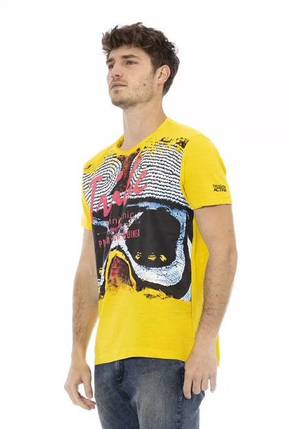 Trussardi Action Yellow Cotton Men TShirt