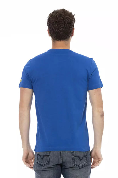 Trussardi Action Blue Cotton Men T-Shirt