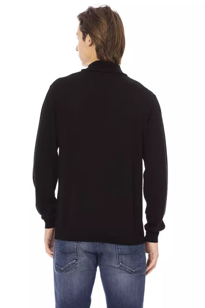 Baldinini Trend Black Fabric Men Sweater