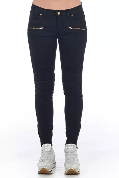 Frankie Morello Black Cotton Women's Jeans