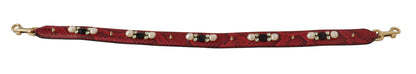 Dolce & Gabbana Elegant Red Python Leather Shoulder Strap