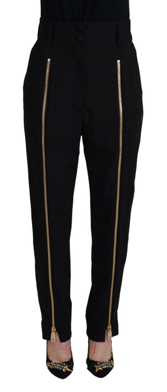 Dolce & Gabbana Elegant High Waist Tapered Wool Pants