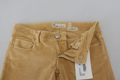 Acht Chic Brown Low Waist Skinny Corduroy Pants