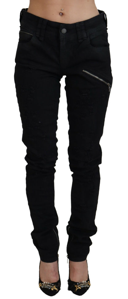 John Galliano Chic Mid Waist Flared Black Jeans