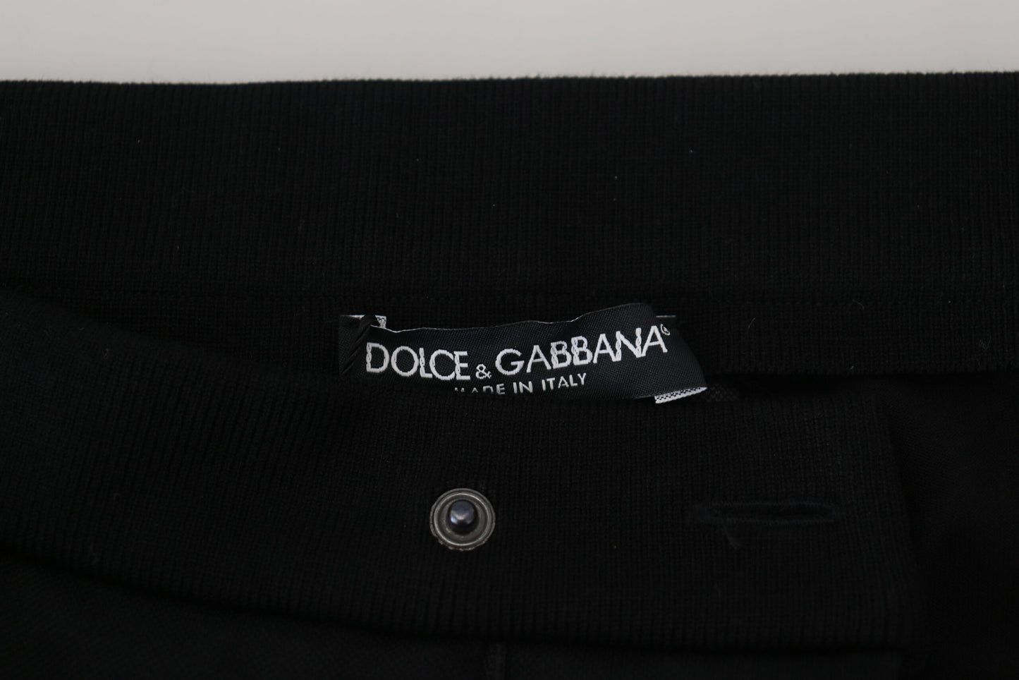 Dolce & Gabbana Elegant Black Jogger Pants in Luxe Wool Blend