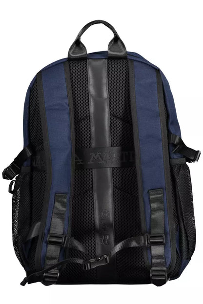 La Martina Blue Polyester Men Backpack