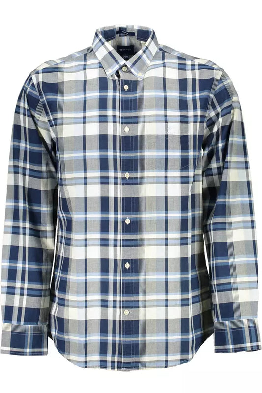 Gant Blue Cotton Men Shirt