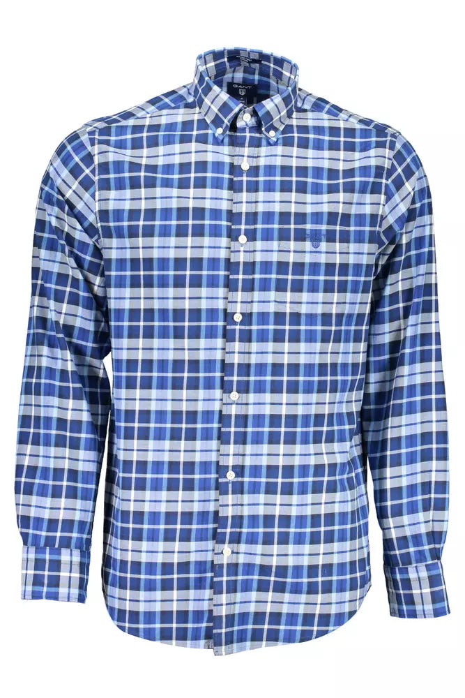 Gant Blue Cotton Men Shirt