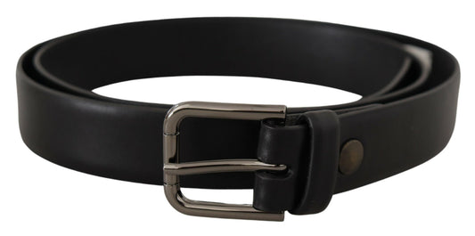 Dolce & Gabbana Elegant Black Leather Classic Belt