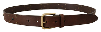 Dolce & Gabbana Elegant Leather Belt with Metal Buckle