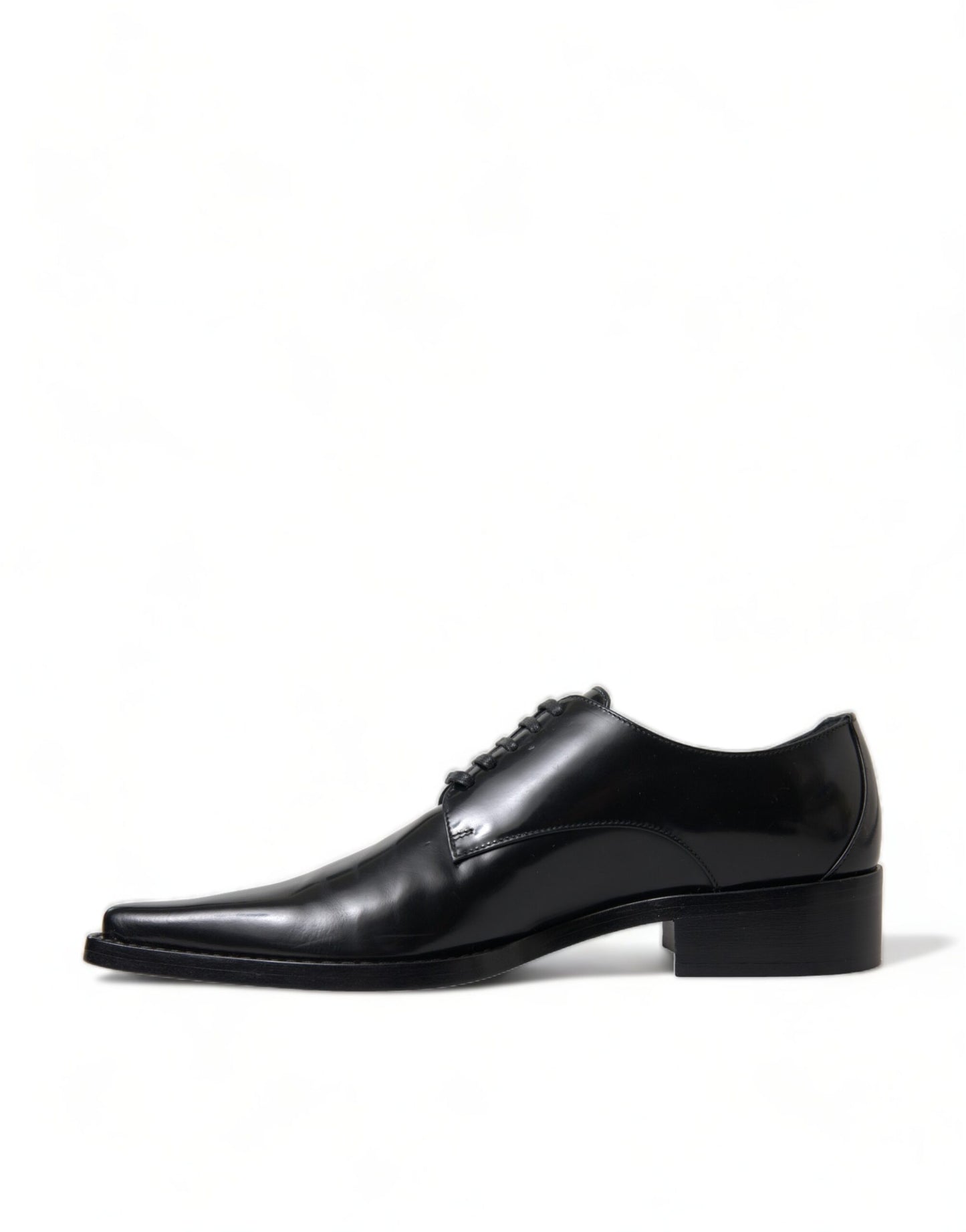 Dolce & Gabbana Elegant Black Leather Formal Flats