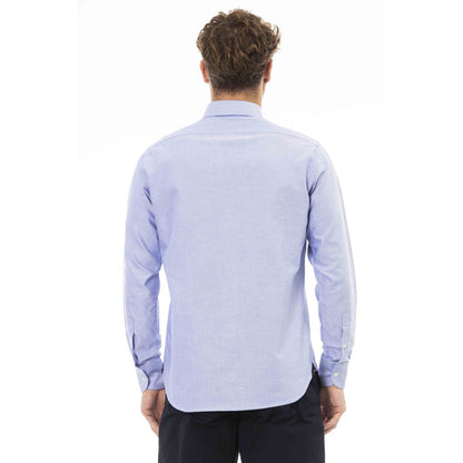 Baldinini Trend Blue Cotton Men Shirt