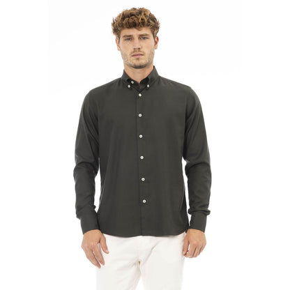 Baldinini Trend Green Cotton Men Shirt