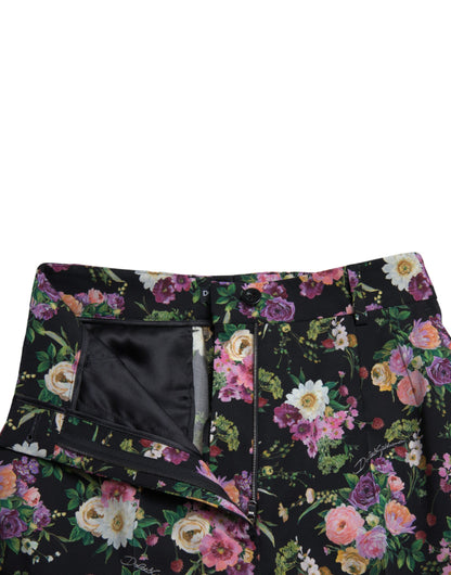 Dolce & Gabbana Floral High Waist Wide Leg Pants