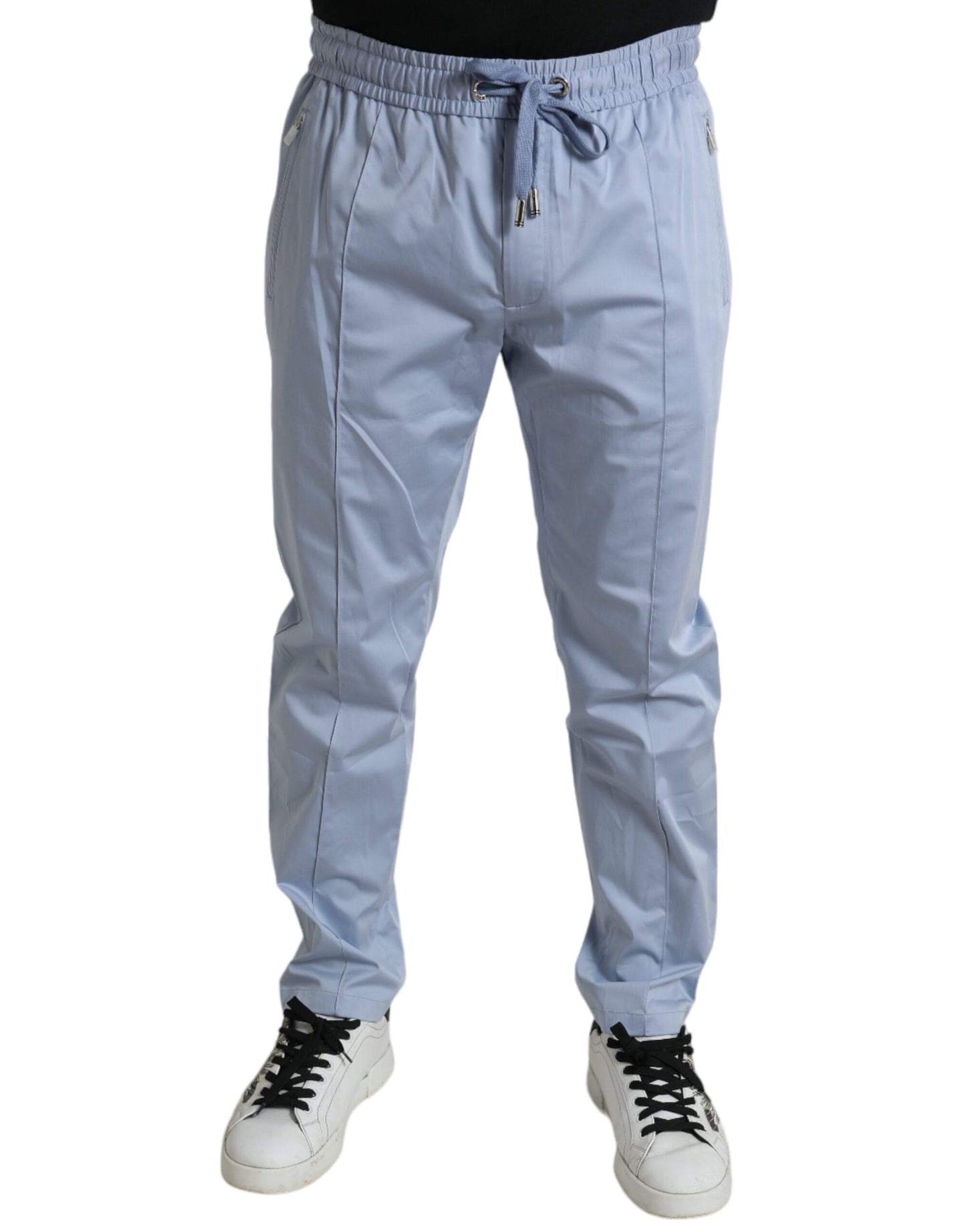 Dolce & Gabbana Elegant Light Blue Jogger Pants for Men