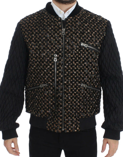 Dolce & Gabbana Elegant Black Sequined Designer Jacket