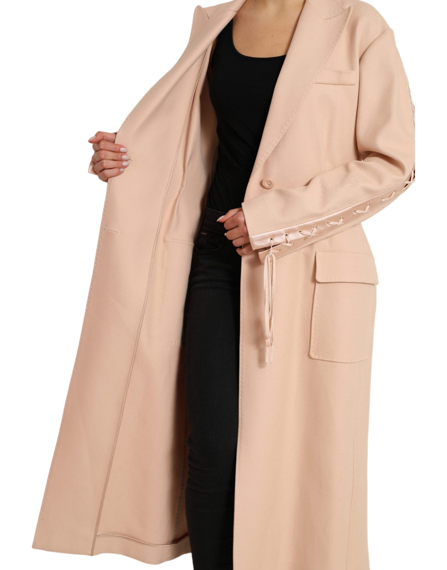 Dolce & Gabbana Elegant Beige Single-Breasted Trench Coat