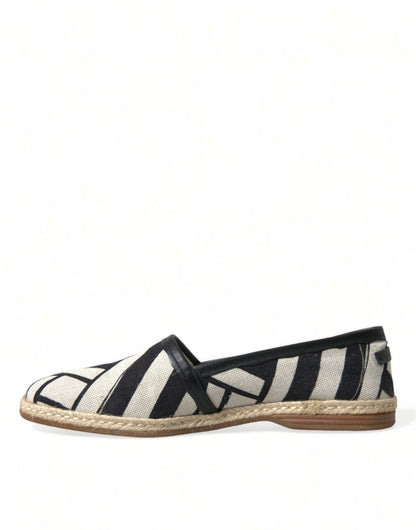 Dolce & Gabbana Chic Striped Canvas Espadrilles