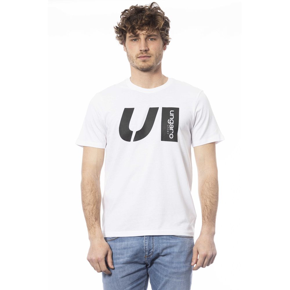 Ungaro Sport White Cotton Men T-Shirt