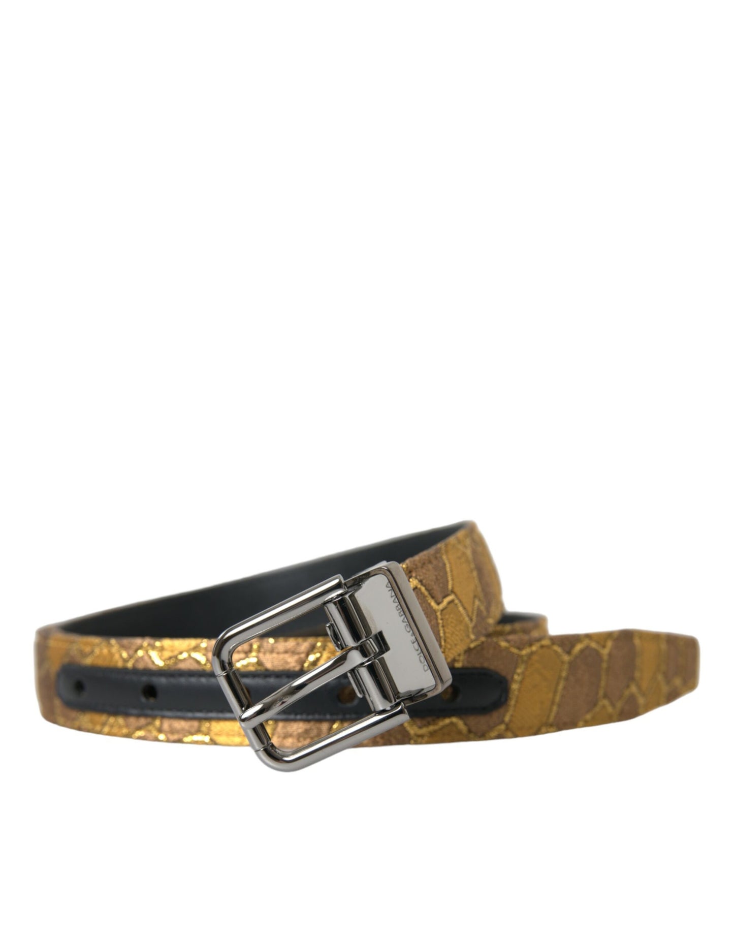 Dolce & Gabbana Elegant Gold Leather Belt