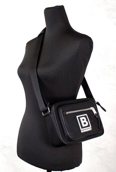 Burberry Paddy Small Black Nylon Logo Camera Belt Fanny Pack Bag