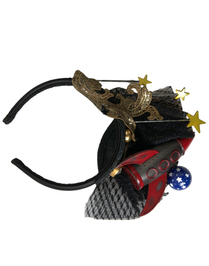 Dolce & Gabbana Multicolor Missile Rocket Crystal Stars Headband Diadem